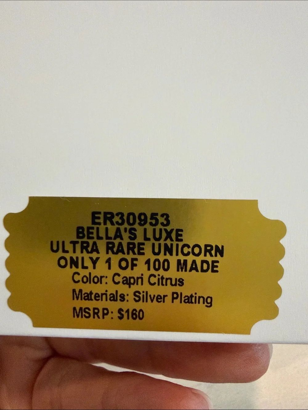 NIB Bomb Party Bella’s Luxe Ultra Rare Unicorn Earrings Capri Citrus on Silver